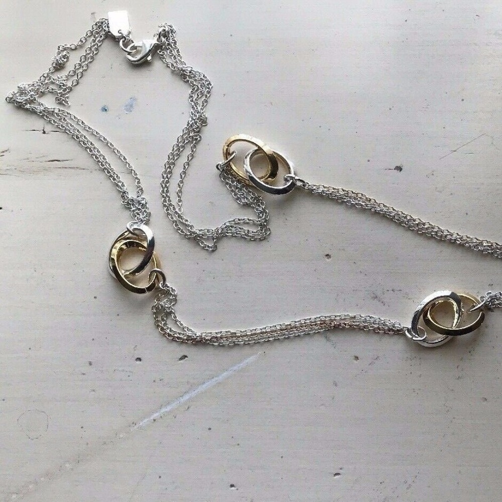 LAUREN RALPH LAUREN TWO-TONE MULTI-CHAIN NECKLACE - Picture 3 of 6
